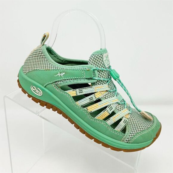 Chaco Kids' Waterproof Hiking Sandals Bright Green Size 4 Closed Toe Summer - Picture 1 of 15